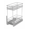 Cargo mini "30" standard 2-półkowe srebrne, pełny wysuw, cichy domyk, Nomet