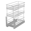 Cargo mini "30" standard 3-półkowe srebrne, pełny wysuw, cichy domyk, Nomet