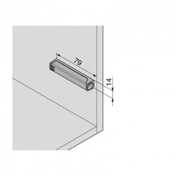 TIP-ON Blum 956A1201 adapter prosty długi szary