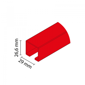 Szyna górna pojedyncza alum. K-075 nr.1 2mb Laguna