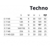 Uchwyt C-1144 L-128 Techno czarny mat G61