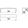 Uchwyt UN9408/128 aluminium