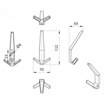 Wieszak WM057 aluminium G6