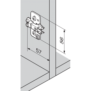 Prowadnik Blum 173L6130 CLIP, wys.3mm